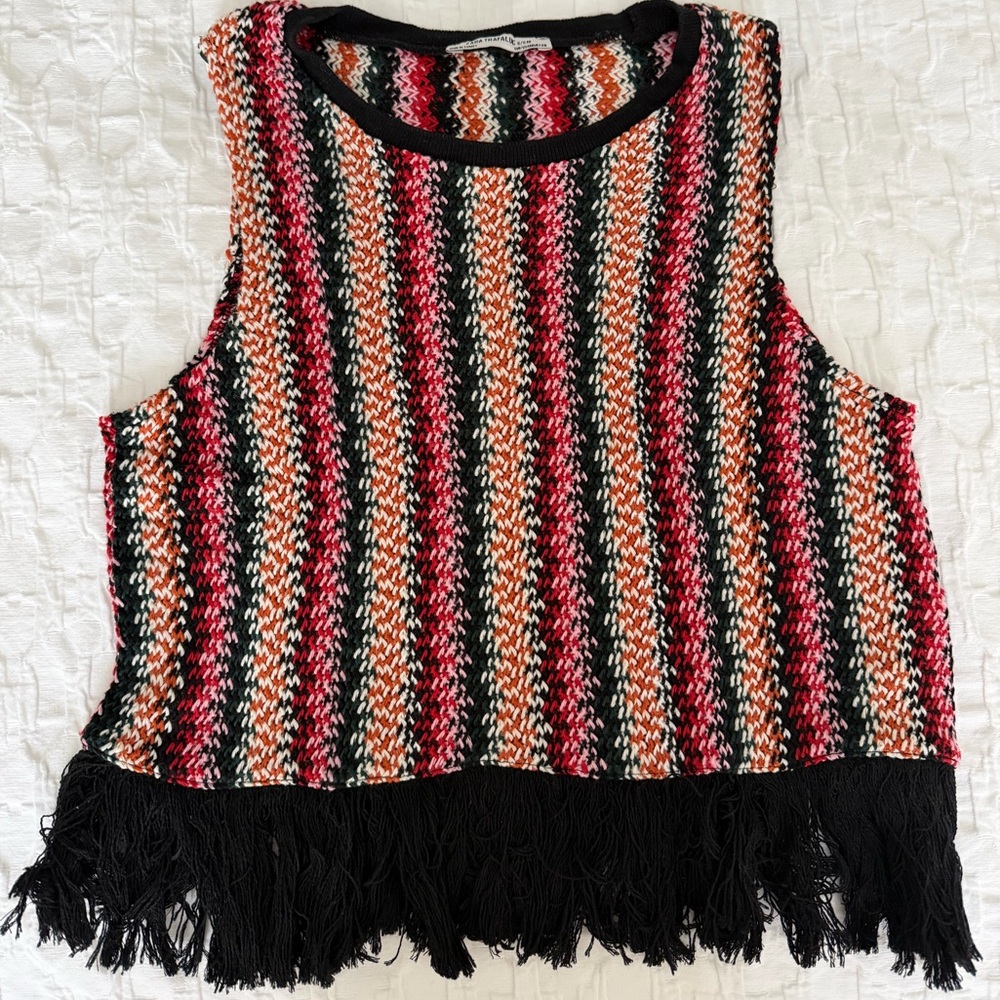 Zara Fringe Top